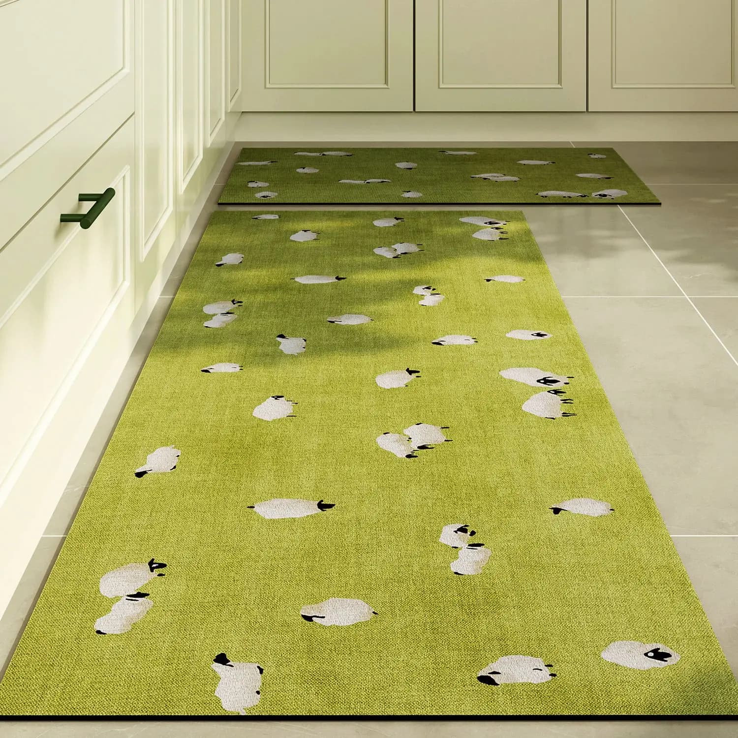 Animal Print Flannel Runner Rug