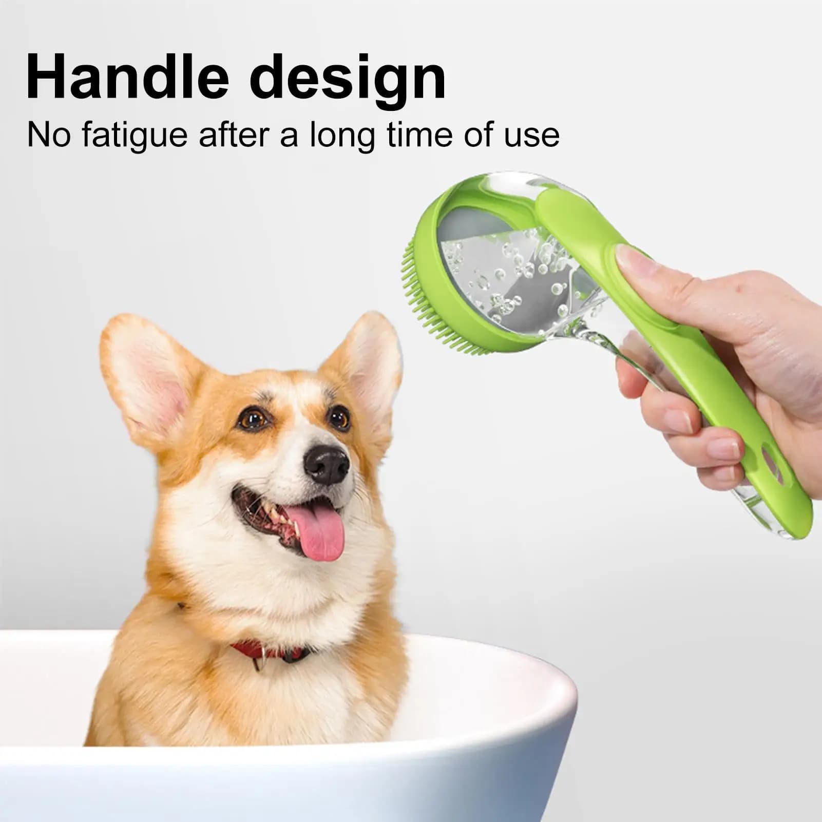 Dog Shampoo Brush with Soap Dispenser