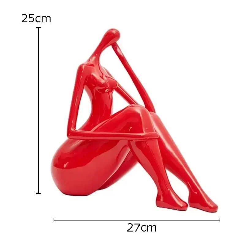 Yoga Figures Statue Abstract Artwork Ornaments Desk Decoration Minimalist Yoga Character Resin Sculpture Modern Home Decor
