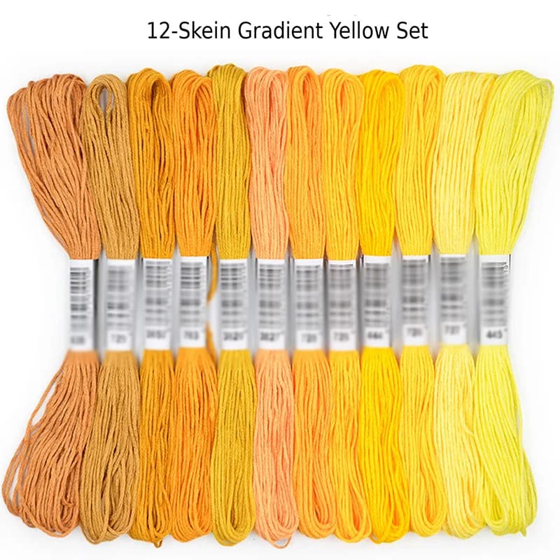 6-Strand Gradient Embroidery Thread Set