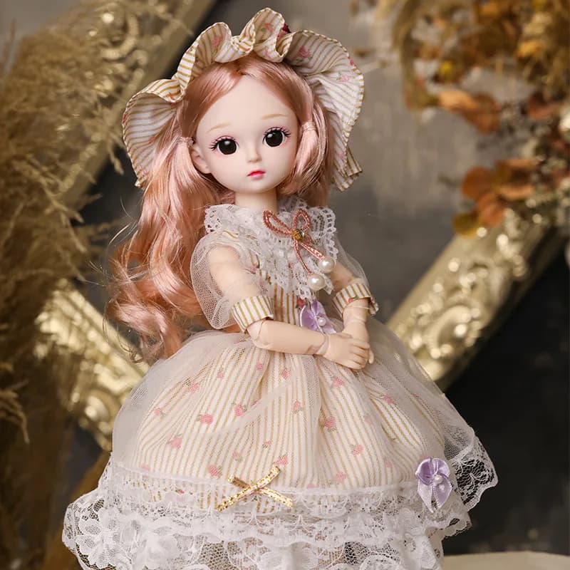 30cm Jointed Doll Playhouse Set
