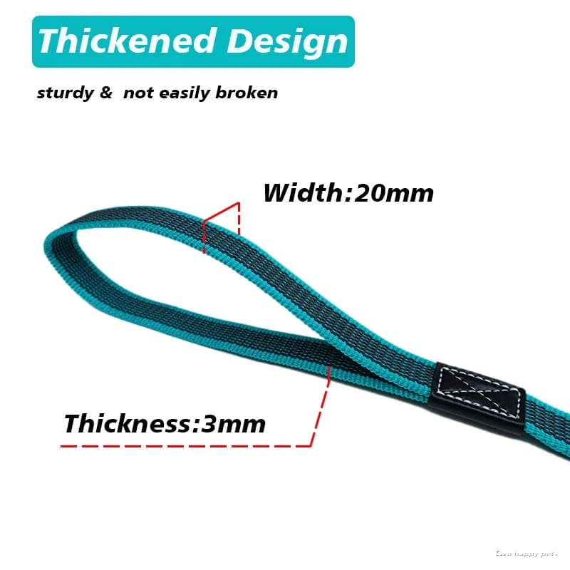 Adjustable Nylon Dog Leash with Rubber Grip
