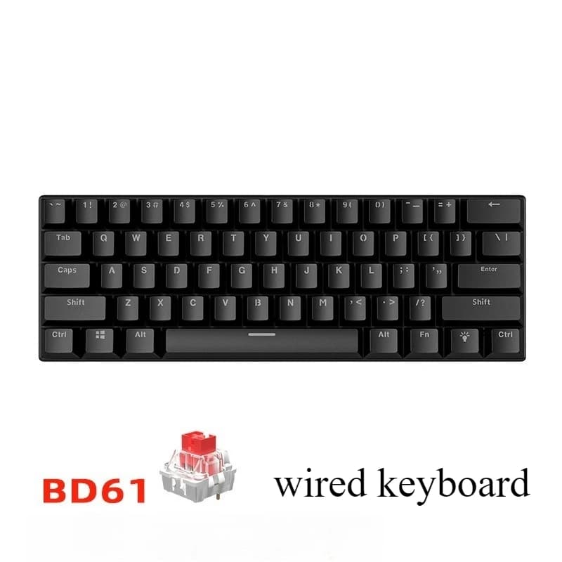 Teclado Mecánico 60% Gaming Keyboard Gamer Mechanical Keyboards PC Teclados Laptop Oficina Mini Key Board Klavye Teclas White