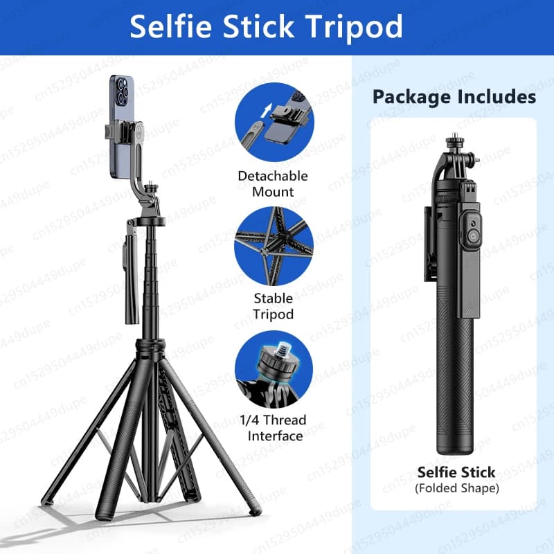 Tripod Stand with Wireless Bluetooth Phone Holder