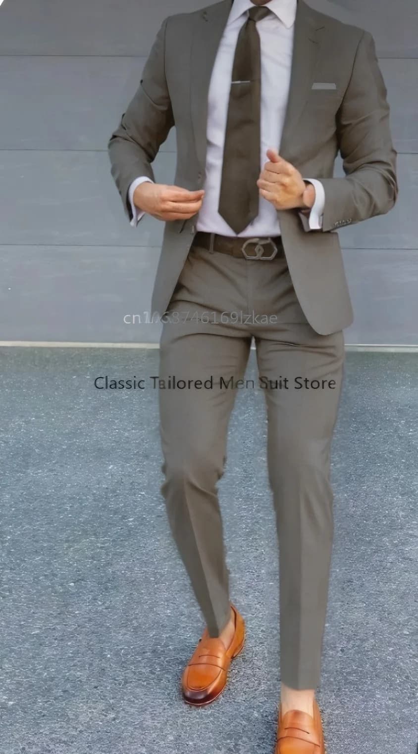 Men's Two Piece Formal Suit Jacket and Pants