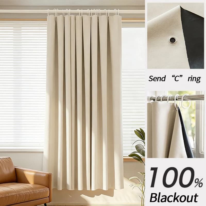 Blackout Window Curtains Rod Pocket