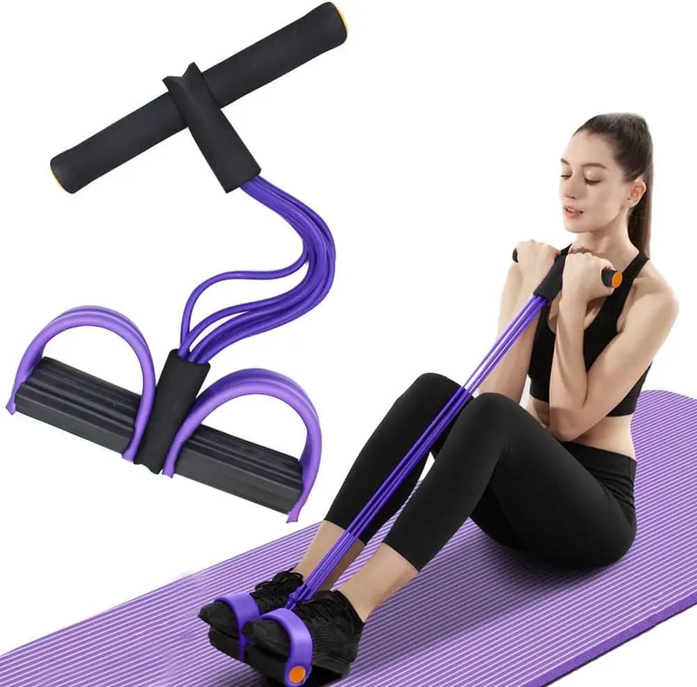 Resistance Bands 6-Tube Resistance Multi Function Tension Rope Fitness Bands Elastic Yoga Pedal Puller Sports Exercises At Gym