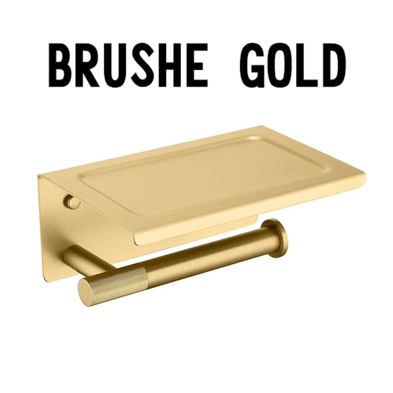 Bathroom Hardware Accessories Set Brushed Gold Knurled Brass Kit Towel Bar Ring Robe Hook Paper Holder Towel Ring Toilet Brush