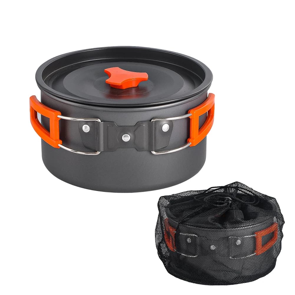 Camping Cookware Set with Folding Pot