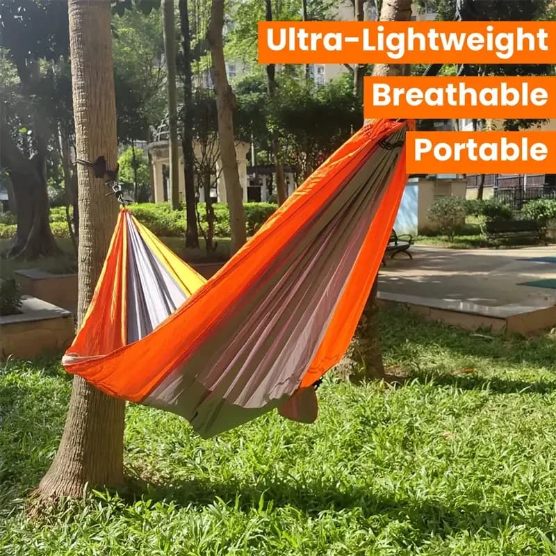 Hammock for Camping Hammocks Gear for The Outdoors Backpacking Survival or Travel Portable Lightweight Parachute Nylon