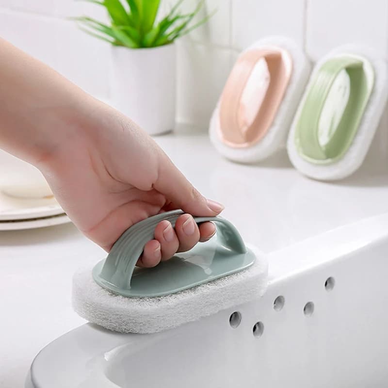 Kitchen Cleaning Brush Bathroom Toilet Glass Wall Bathtub Cleaner Sponges Scouring Brushes Ceramic Window Slot Cleaning Tools