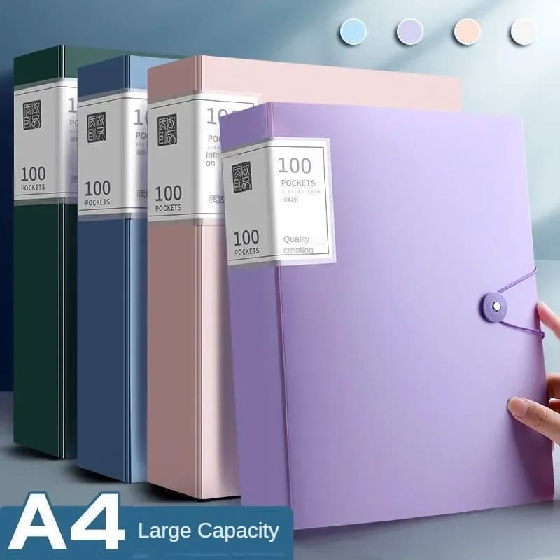 A4 Thickened Document Folder with 100 Pages