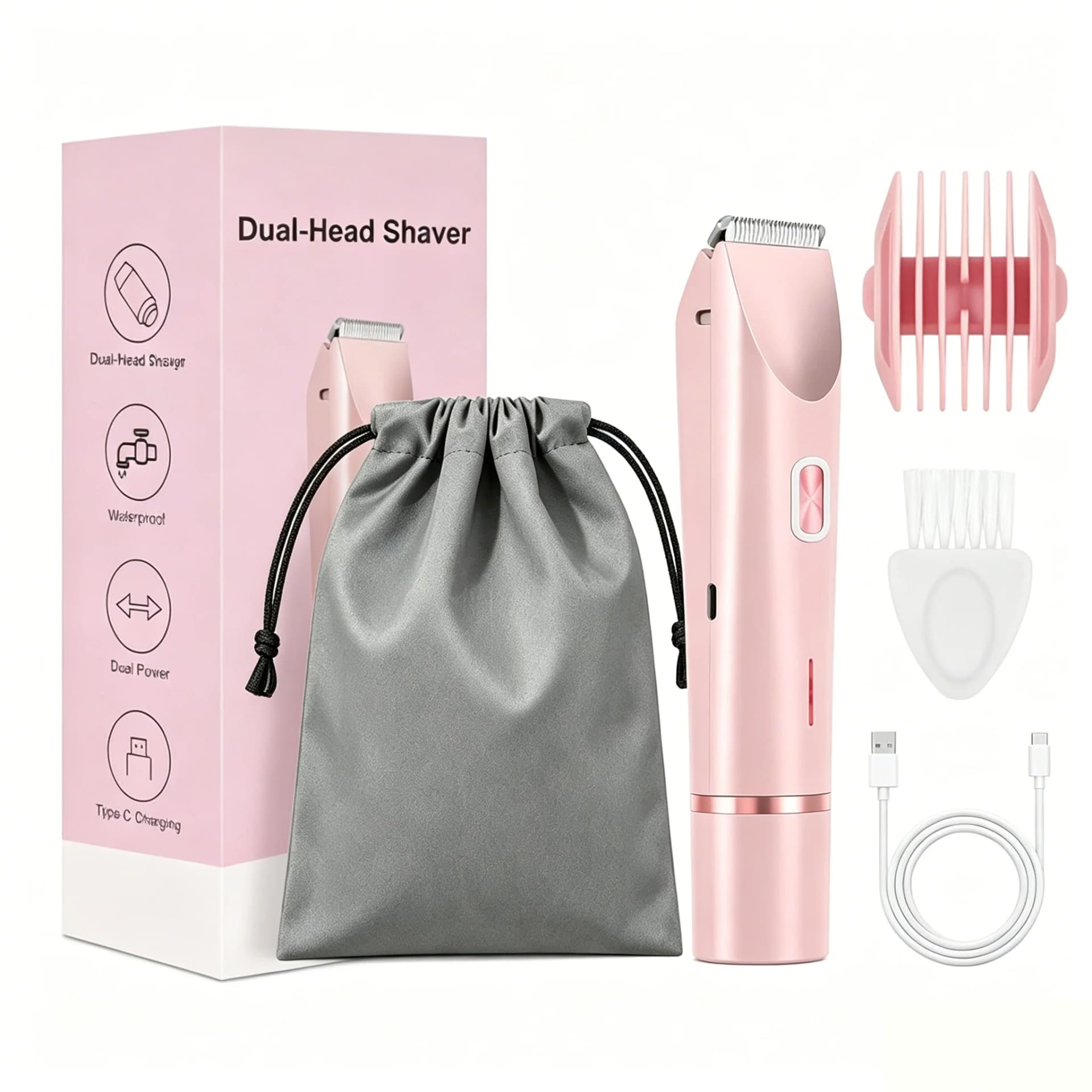 Women's Dual-Blade Electric Body Hair Trimmer