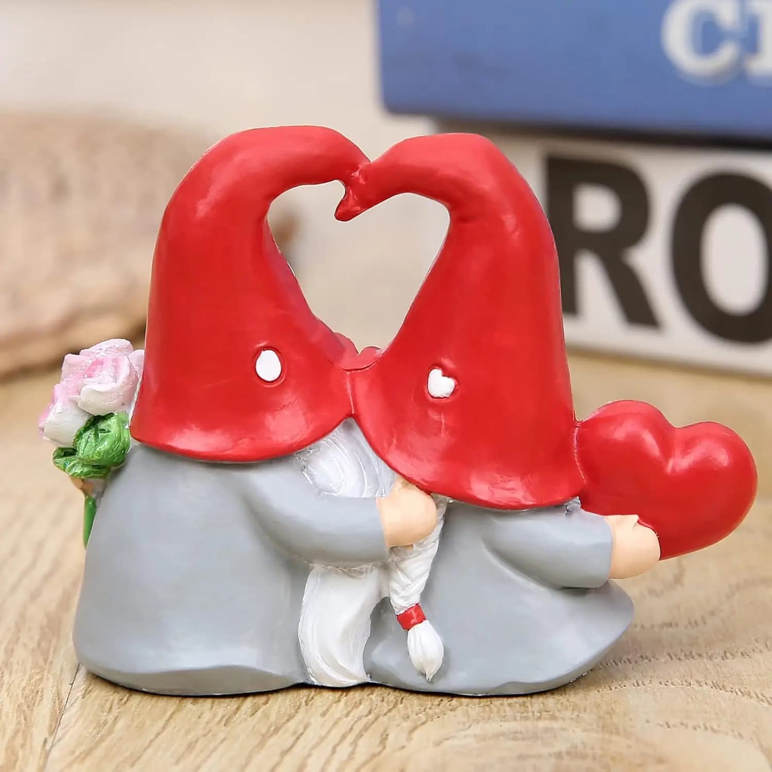 Valentines Day Gifts Valentine Gnomes for Valentines Day Decoration Home Ornaments Table Resin Decor Gifts (Flower Heart)