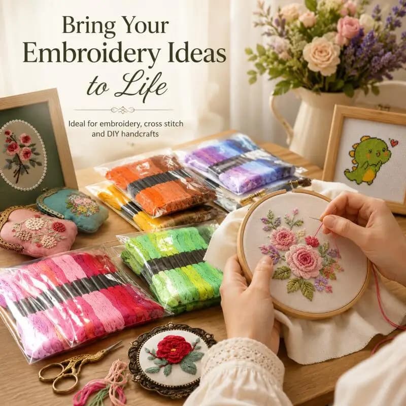6-Strand Gradient Embroidery Thread Set