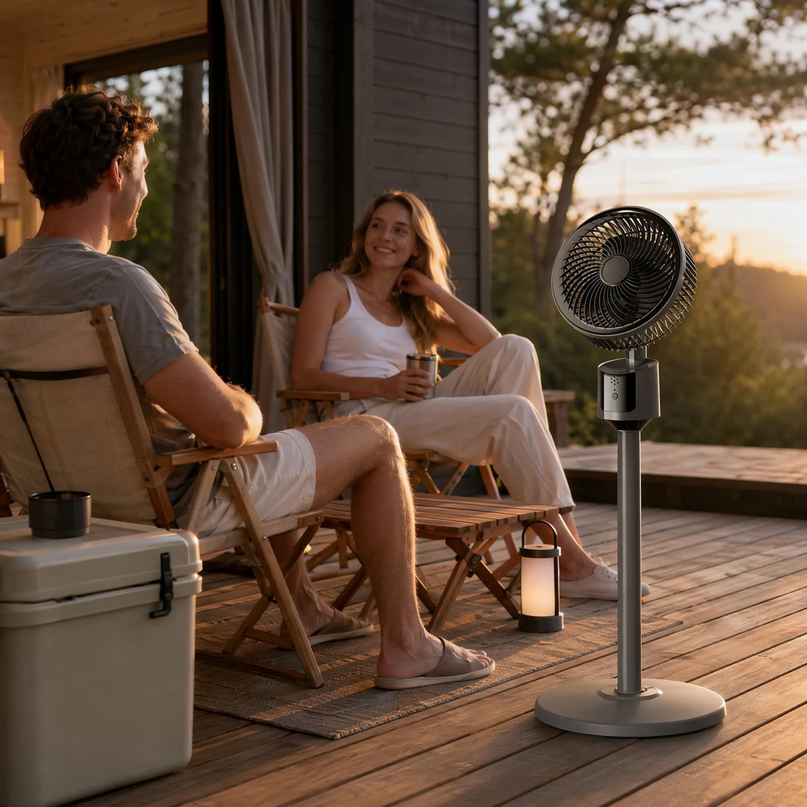 Pedestal Floor Fan USB Direct Plug Quiet 3-Speed