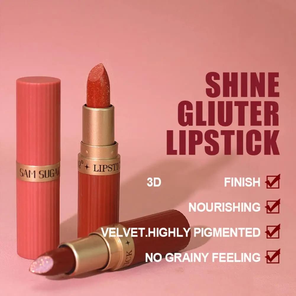Glitter Lipstick in Nude Pink