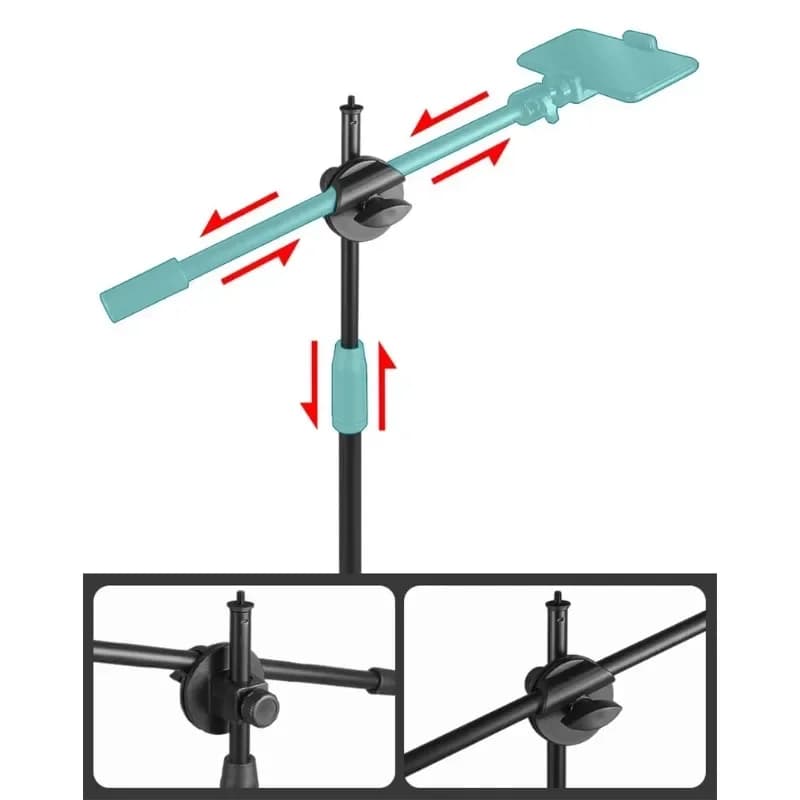 Horizontal Articulated Arm Phone Tripod Stand