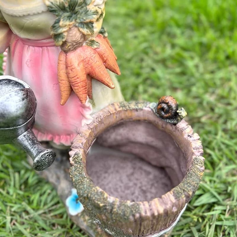 Rabbit Ceramic Flowerpot with Drainage Hole