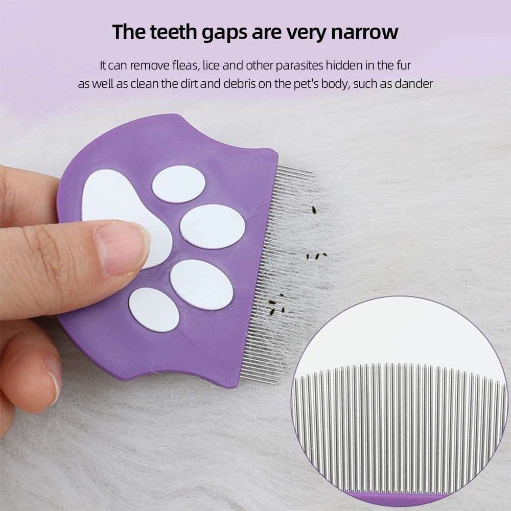 Pet Grooming Comb with Curved Design
