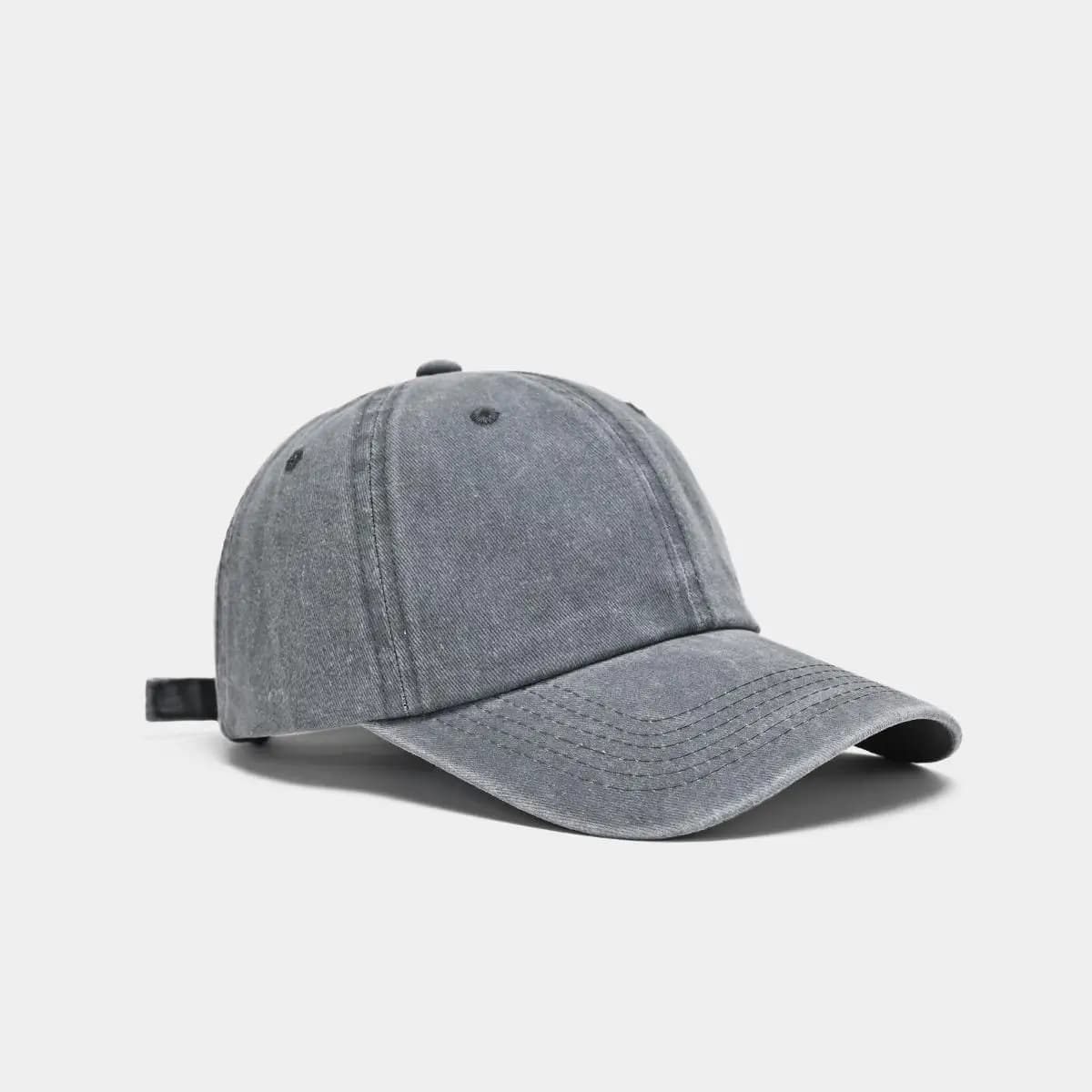 Washed Cotton Snapback Baseball Cap