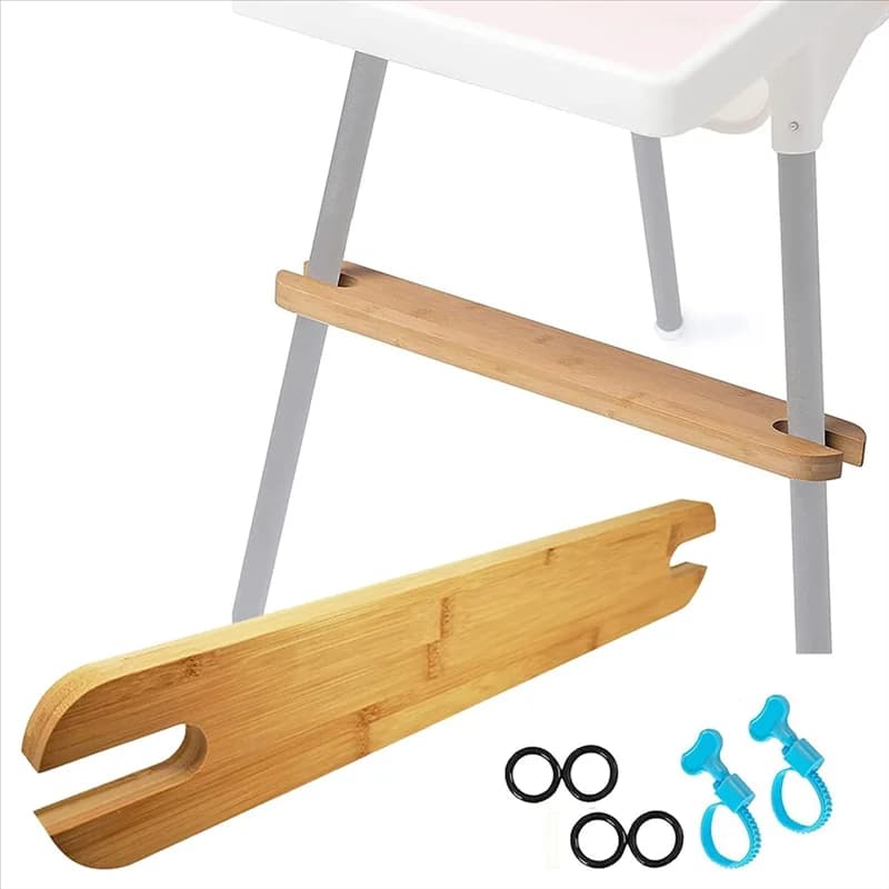 Adjustable Bamboo High Chair Footrest