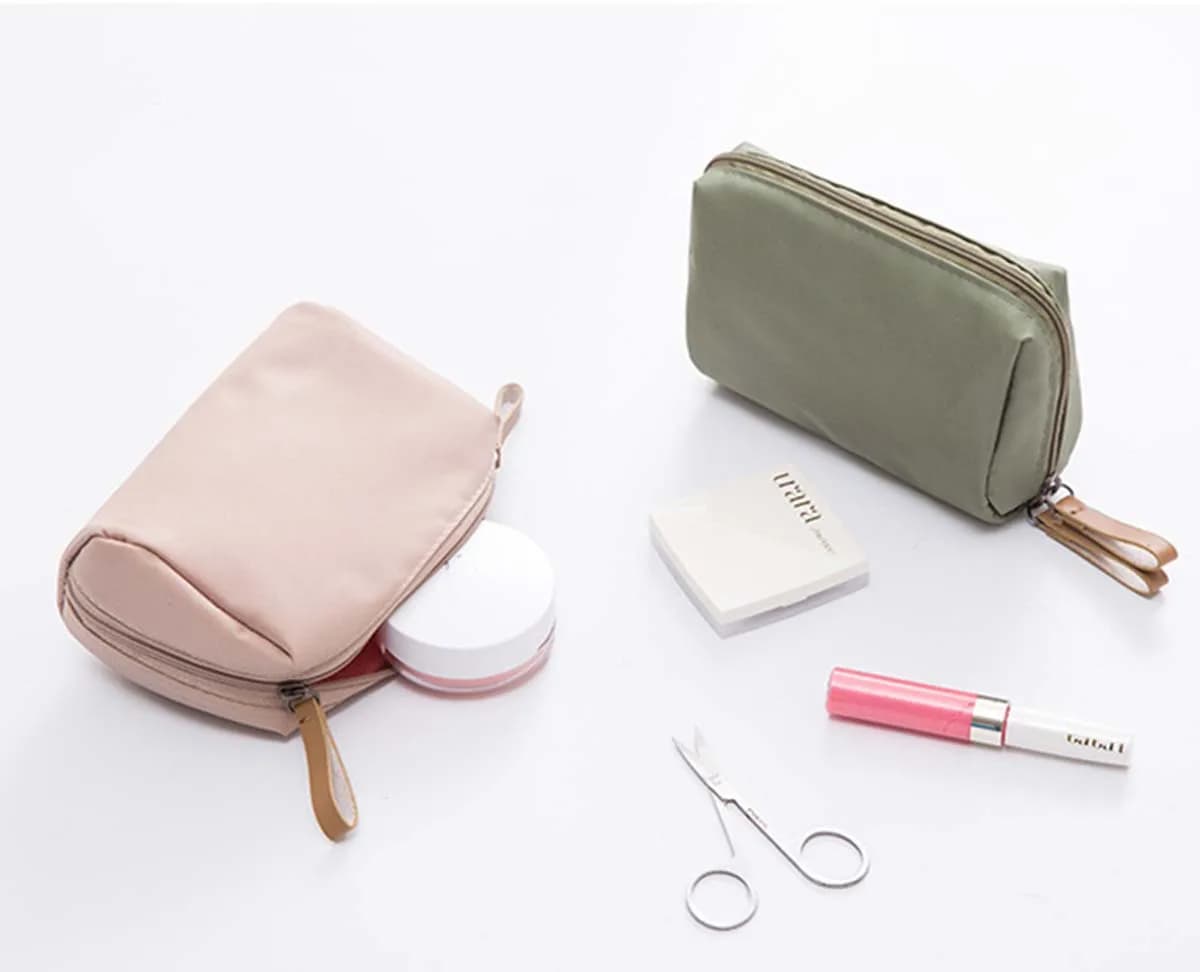 Toiletry Makeup Bag Simple Solid Color Cosmetic Bag for Women Pouch Toiletry Bag Waterproof Make Up Purses Case Hot Drop-shippin