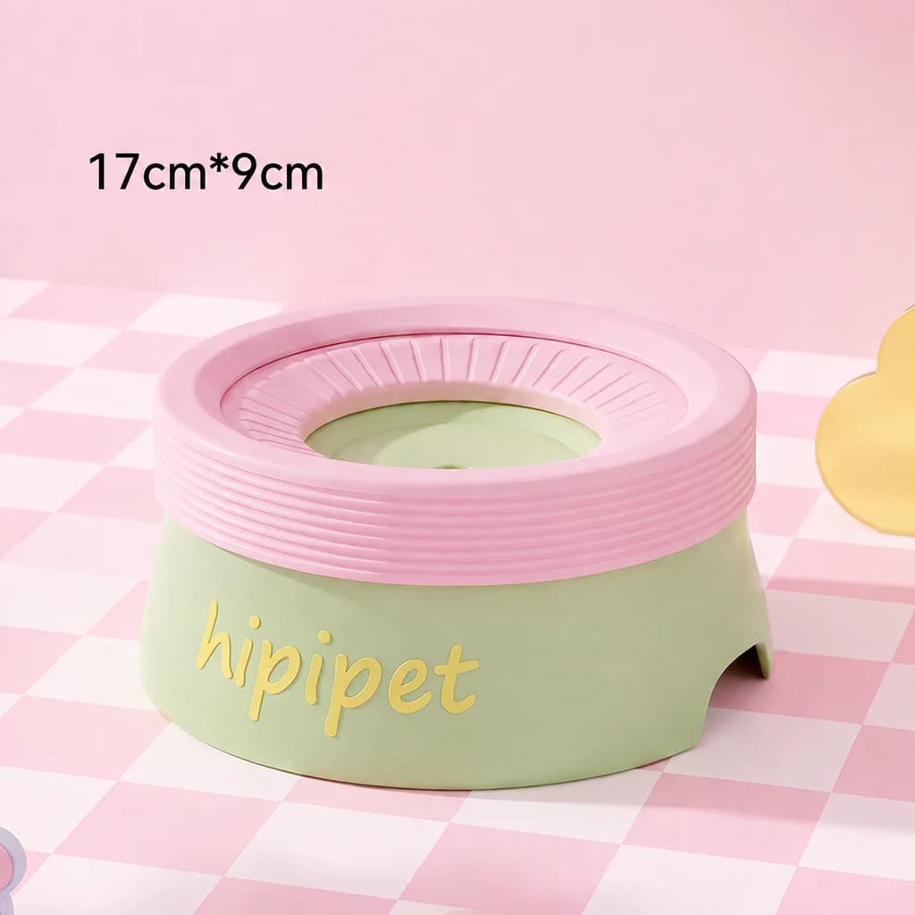 Pet Water Bowl with Anti-Wet Spill Mat