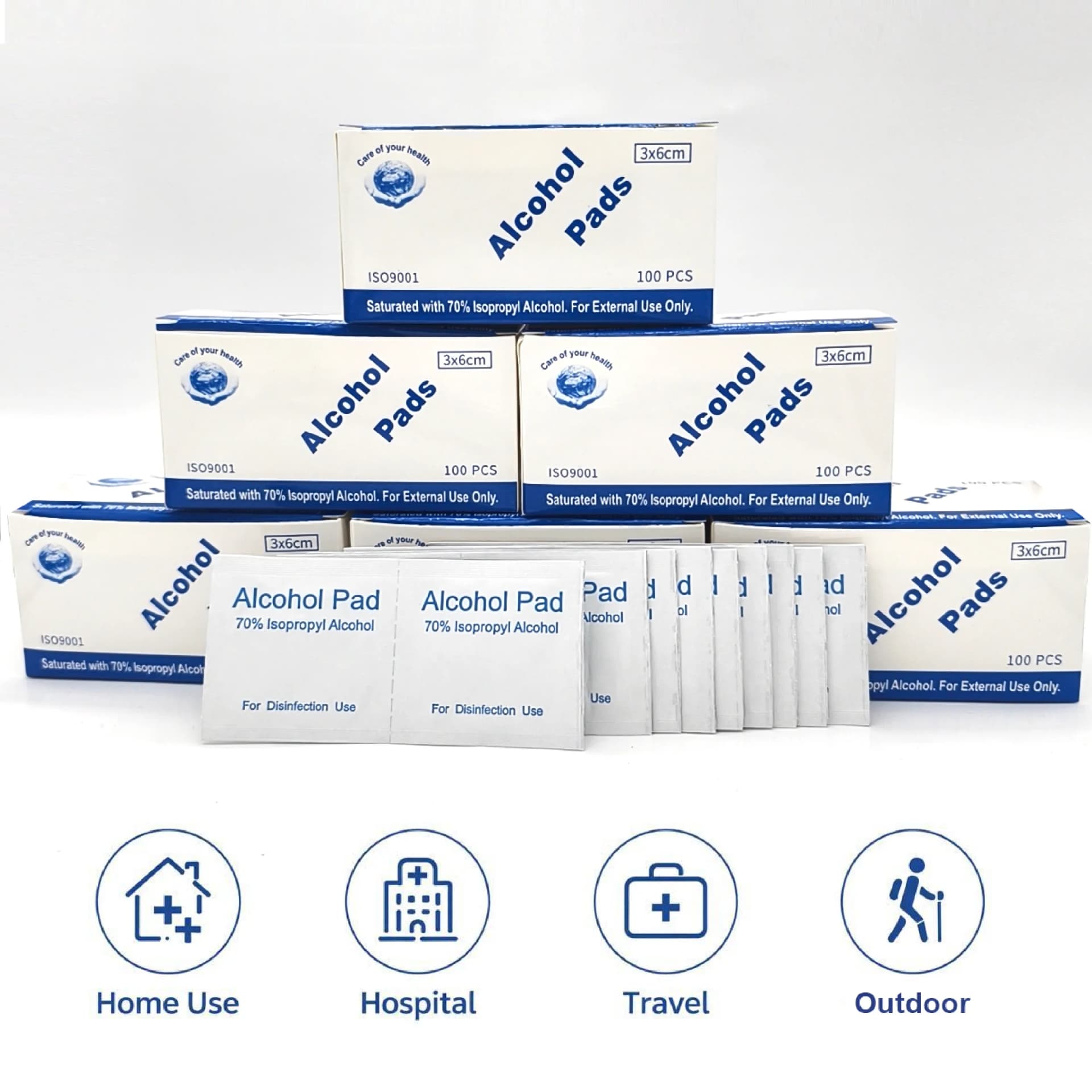Isopropyl Alcohol Prep Pads 70% - 100 Count