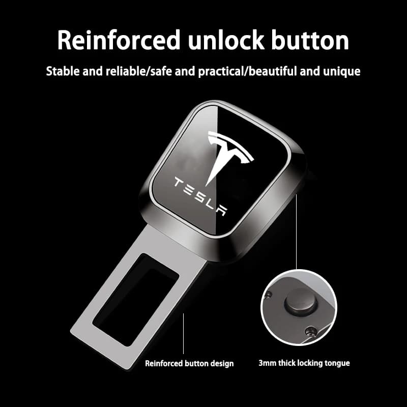 Car Safety Buckle Clip Seat Belt Extender Accessories For Tesla Model 3 Y S X Cybertruck Car Interior Accessories.