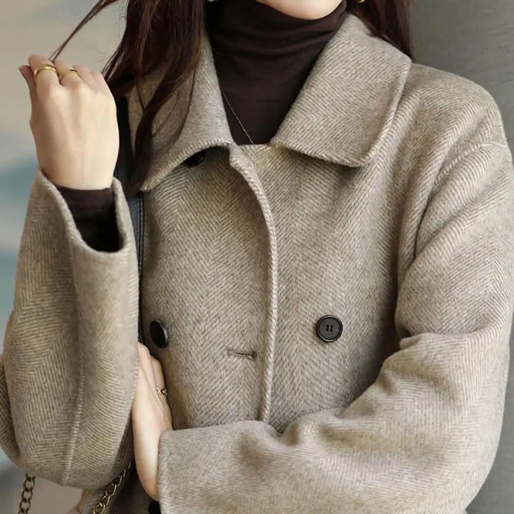 Women's Mid-Length Polyester Coat