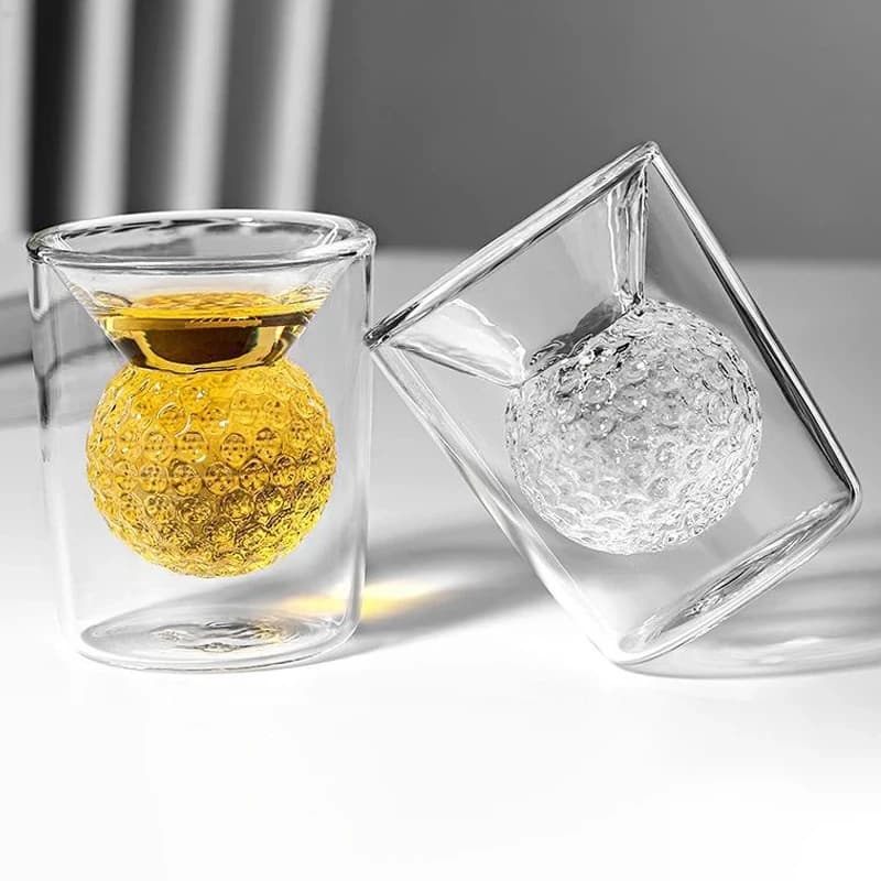 Golf Ball Double Wall Shot Glasses
