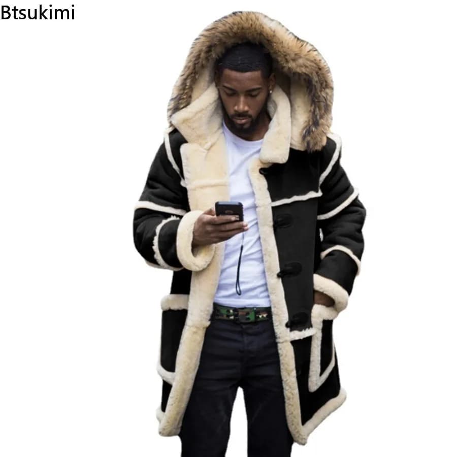 Men's Loose Long Cotton-Padded Winter Coat