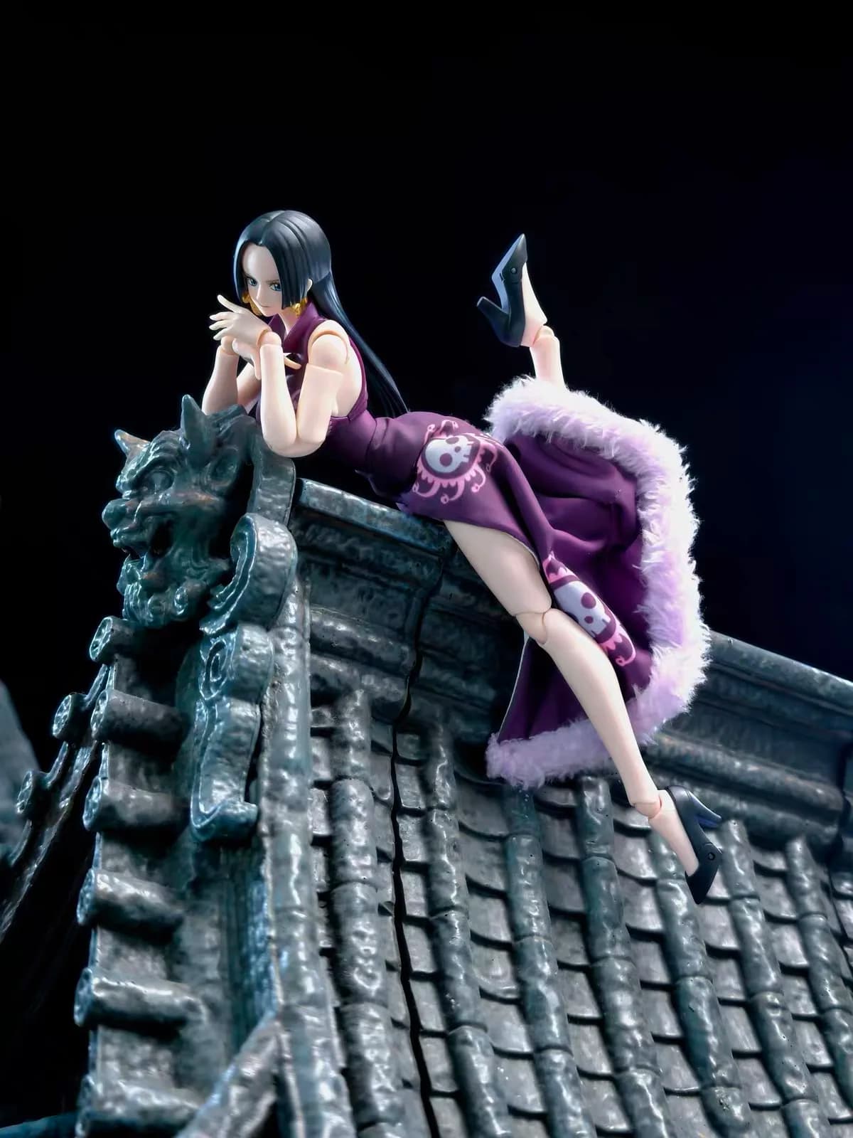 Anime ONE PIECE SHF Boa Hancock Cloak Cloth Skirt Action Figur Accessories Model Toy Decoration Built-In Wire No Figur