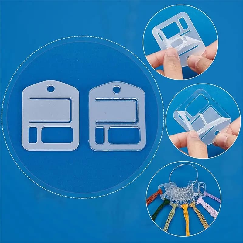 Clear Acrylic Embroidery Floss Bobbins 120-Pack
