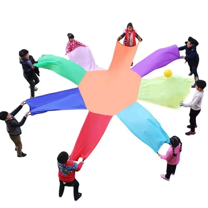 Rainbow Octagonal Play Parachute