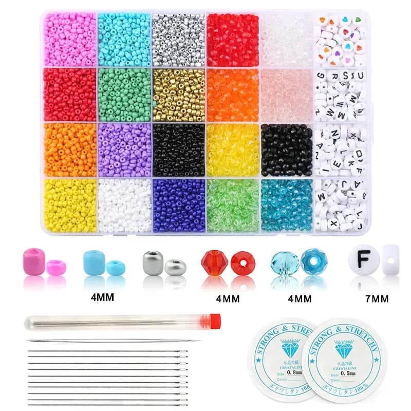 Glass Seed Beads Jewelry Making Kit 20000pcs