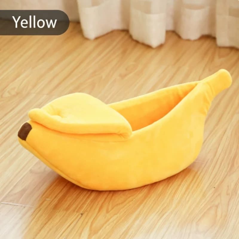 Banana-Shaped Cat Bed House