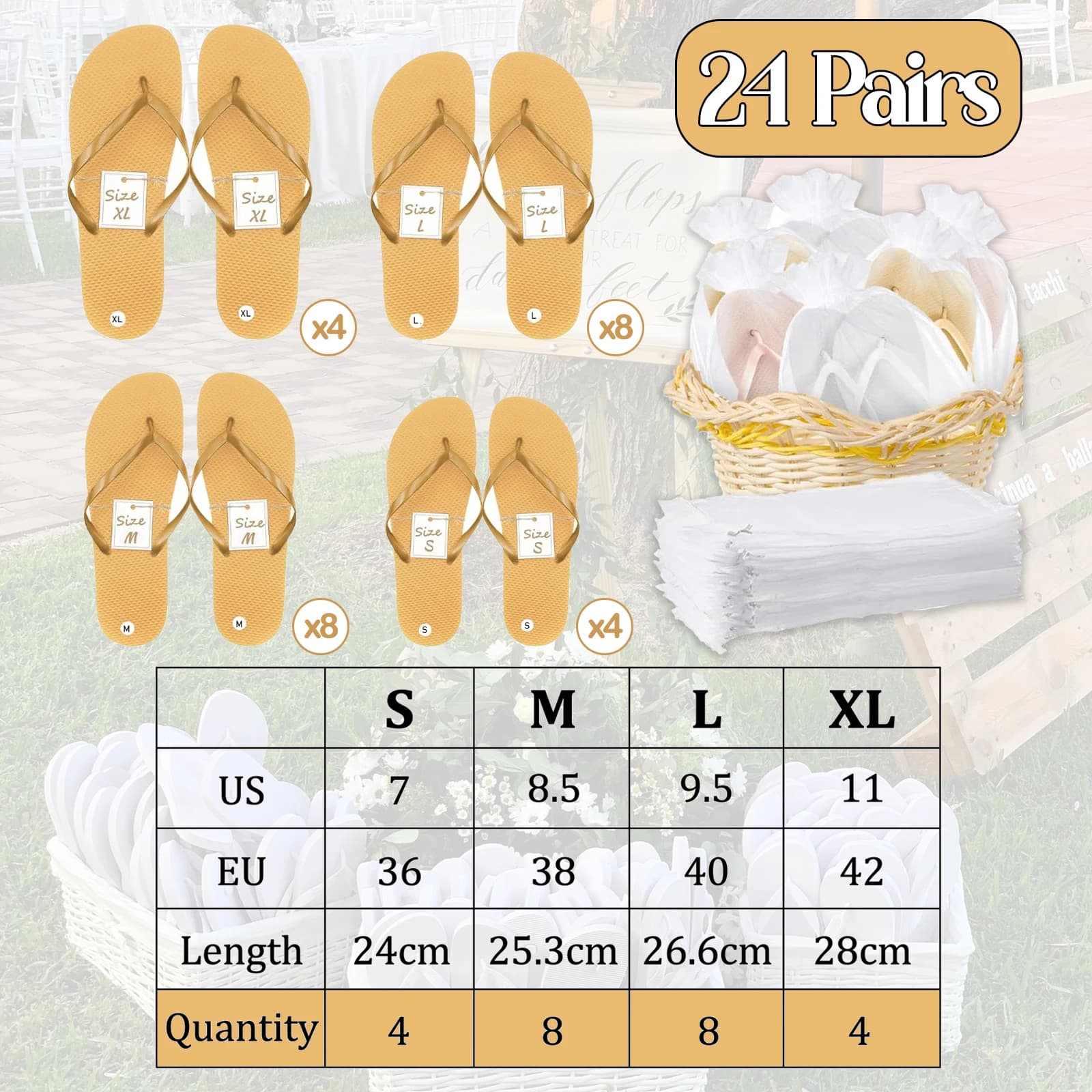 24 Gold with 24 bag / Mix Sizes