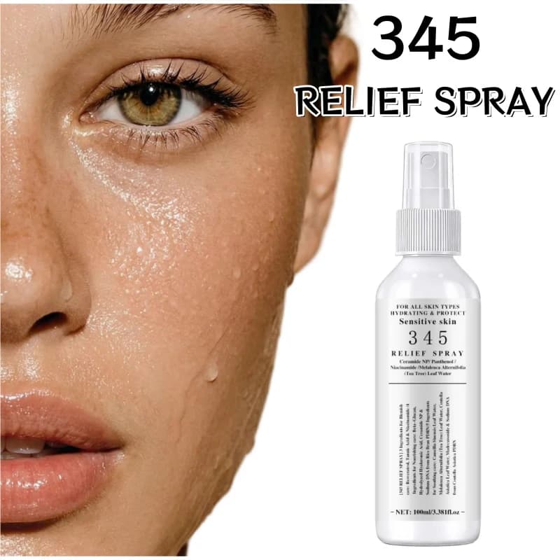 345 Skincare Set With Eye Cream Moisturizing Cream Relief Spray Hydrating Soothing Brightening For All Skin Types Sensitive Skin