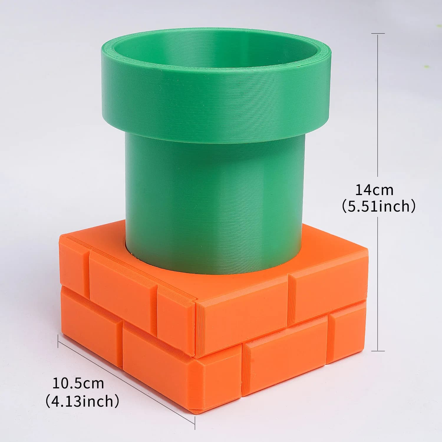 Brick and Pipe Desk Pen Holder with Drawer