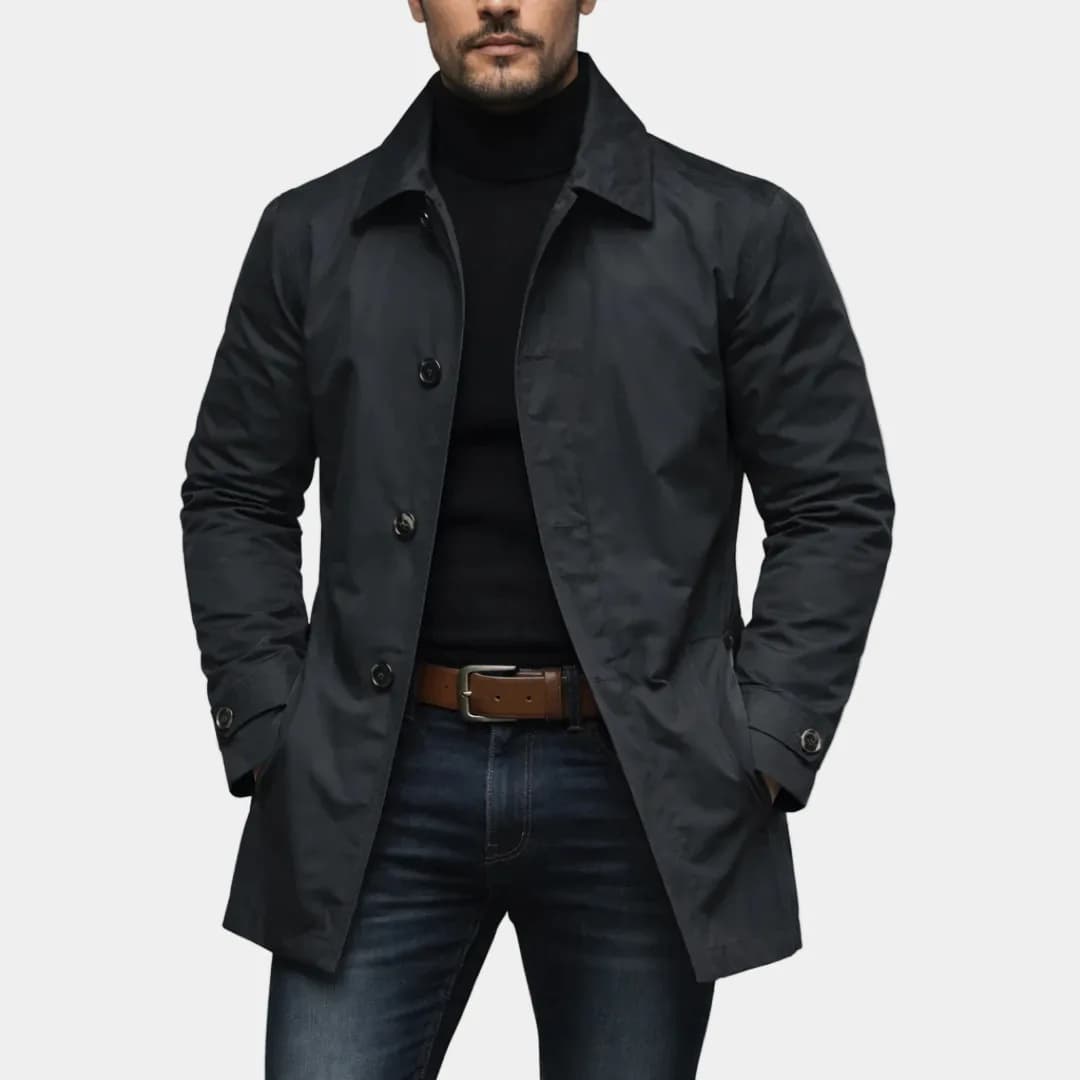 Men's Waterproof Retro Trench Cardigan