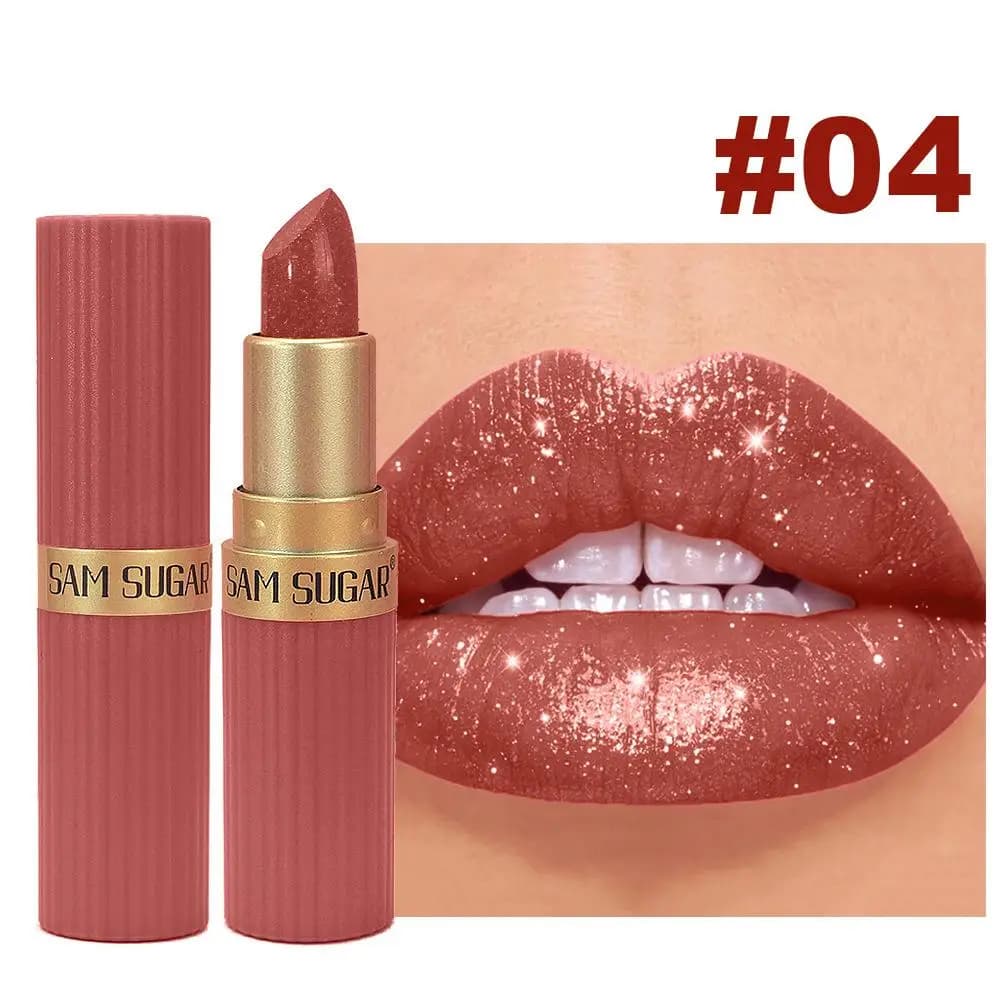 Glitter Lipstick in Nude Pink