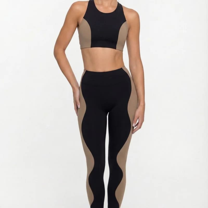 Fitness Yoga Set Crop Top High Waist Leggings Suits Women Slim Fit Summer Workout Clothes Sportswear Two Piece Sets For Woman