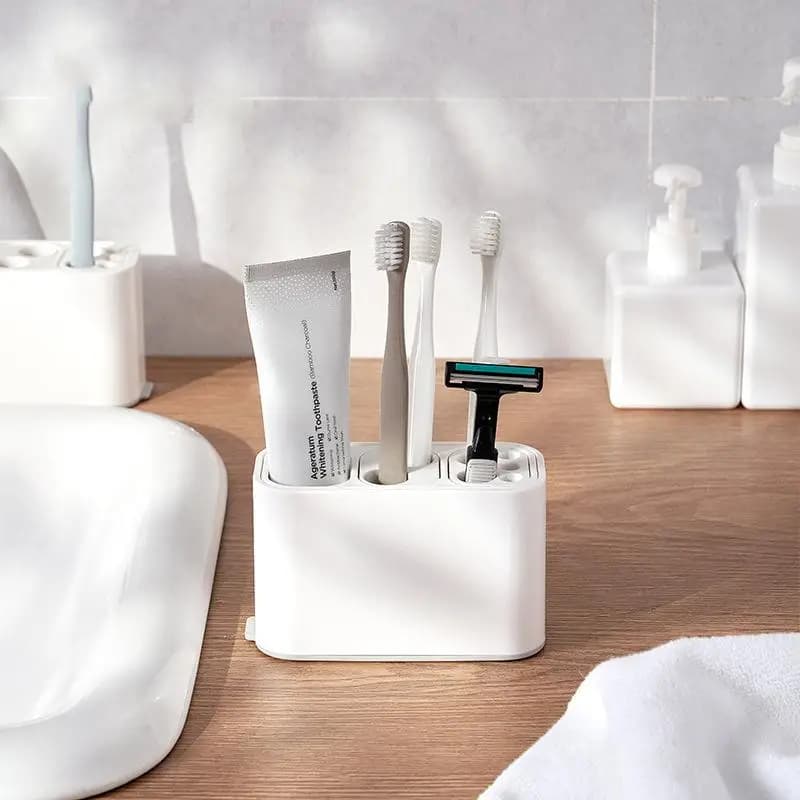 Toothbrush and Bathroom Essentials Organizer