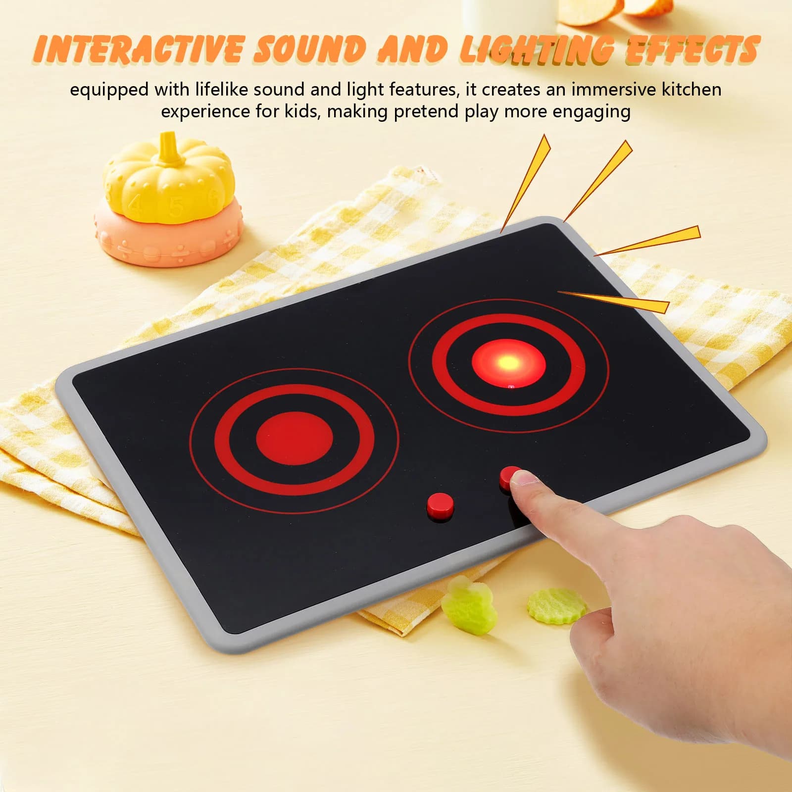 Kids Play Induction Stove Toy With Sound and Light
