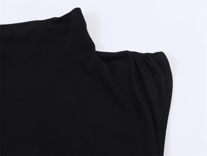 Women's Dress 2026 New Fashion Spring Summer Black Asymmetric Ruffle Dress for Women Casual Chic Personality Top