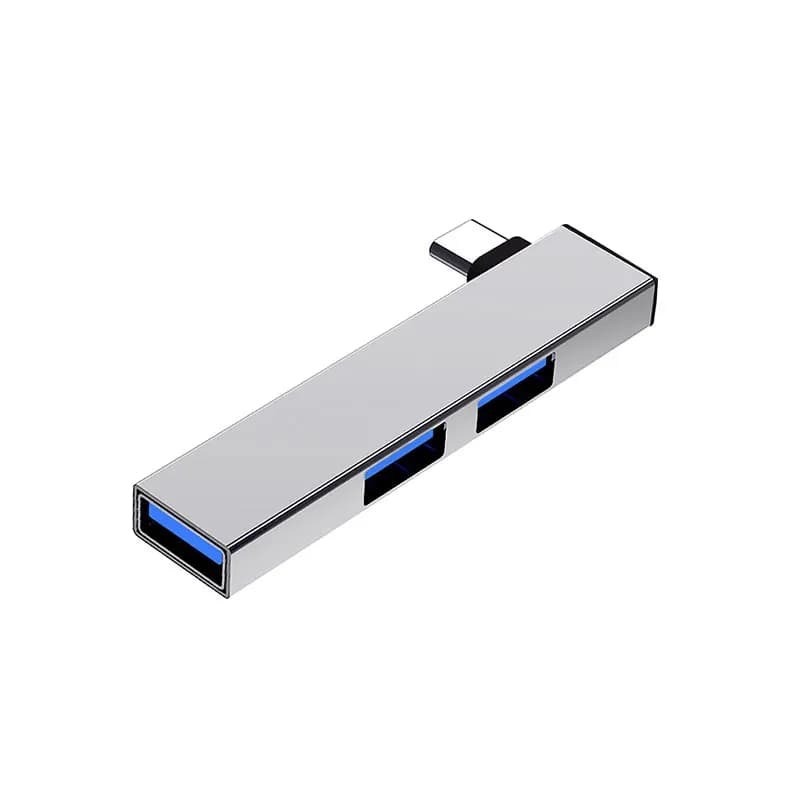 USB Hub, 3-Port Aluminum USB Hub with USB 2.0 Port and USB 3.0 Port, USB Splitter, USB Extender for Laptop, PC, Flash Drive, HDD