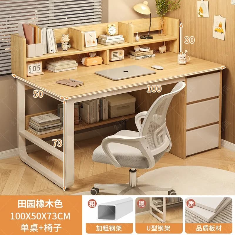 White Drawer Office Desk Fancy Organizer Ergonomic Computer Vanity Office Desk Study Sedentary Biurka Komputerowe Furnitures