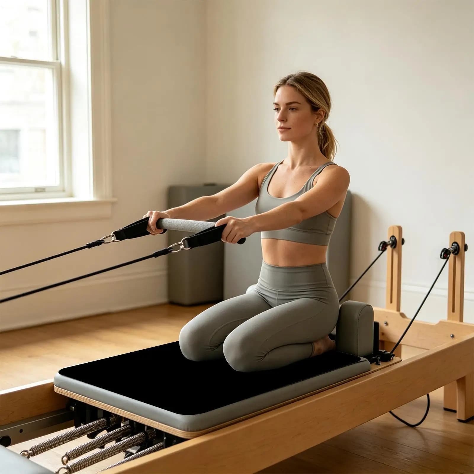 Pilates Reformer Mat with Non-Slip Base